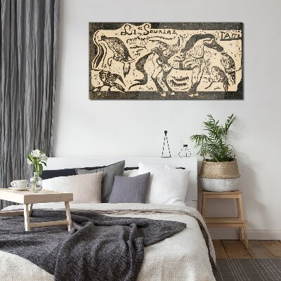 Animals in motion Wall art on glass