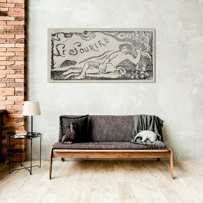 Smile in motion Wall art on glass