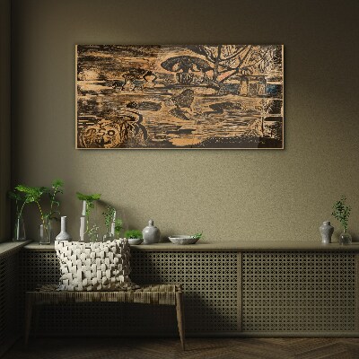 Summer afternoon at the lake Wall art on glass