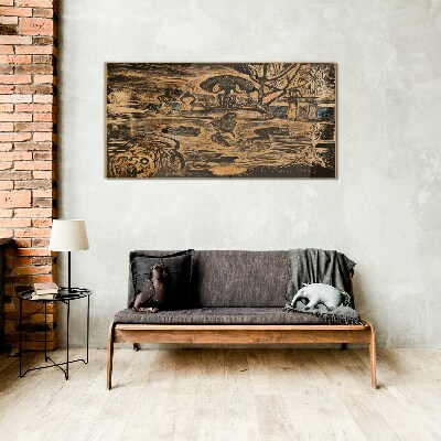 Summer afternoon at the lake Wall art on glass