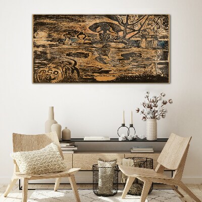 Summer afternoon at the lake Wall art on glass