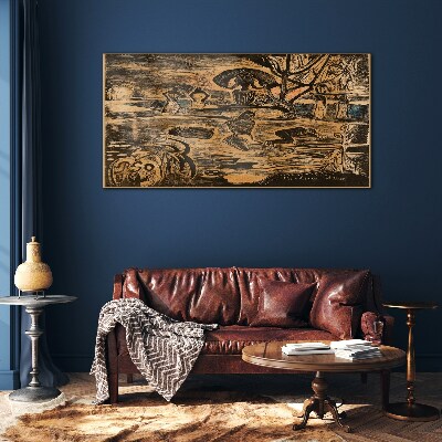 Summer afternoon at the lake Wall art on glass