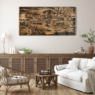 Summer afternoon at the lake Wall art on glass