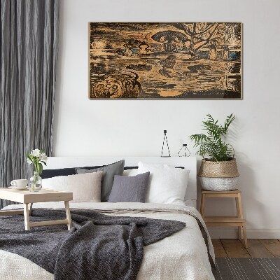 Summer afternoon at the lake Wall art on glass