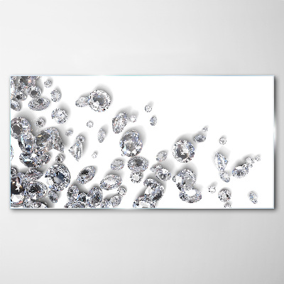 Precious diamonds Glass Wall Art