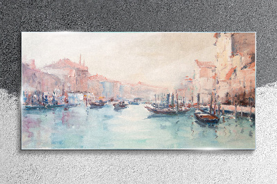 Venetian mornings Wall art on glass