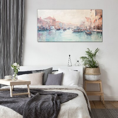 Venetian mornings Wall art on glass