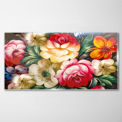 Flower festival of colors Glass art print