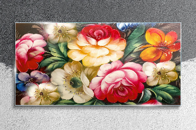 Flower festival of colors Glass art print