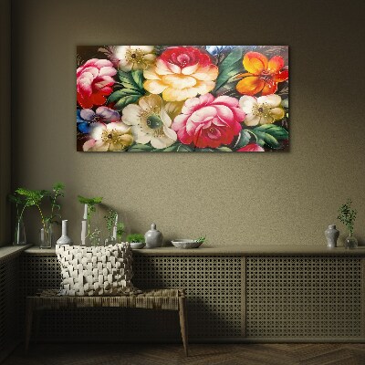 Flower festival of colors Glass art print