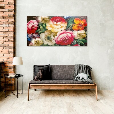 Flower festival of colors Glass art print