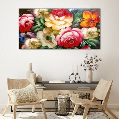 Flower festival of colors Glass art print