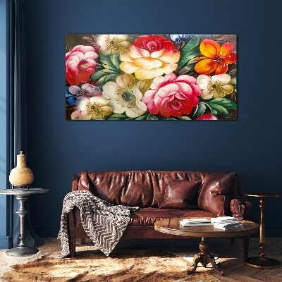 Flower festival of colors Glass art print