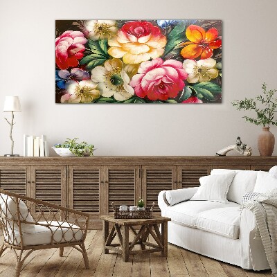 Flower festival of colors Glass art print