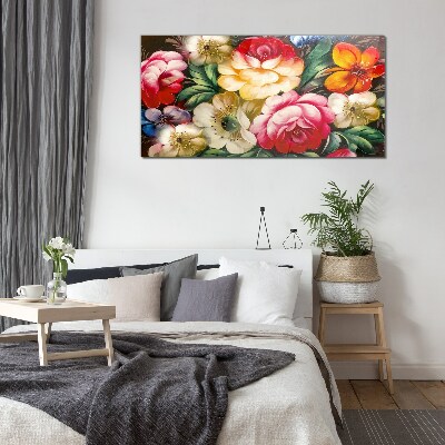 Flower festival of colors Glass art print