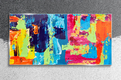 Colorful abstraction on glass Glass art print