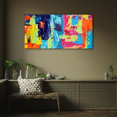 Colorful abstraction on glass Glass art print