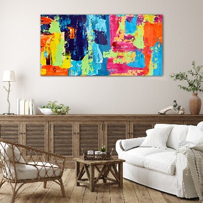 Colorful abstraction on glass Glass art print