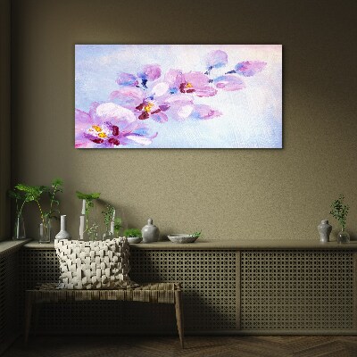 A floral dream in pastel shades Wall art on glass