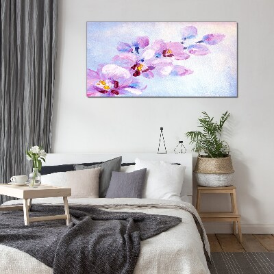 A floral dream in pastel shades Wall art on glass