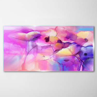Floral dreams in shades of pink Glass art print