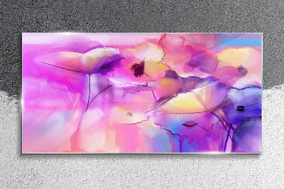 Floral dreams in shades of pink Glass art print