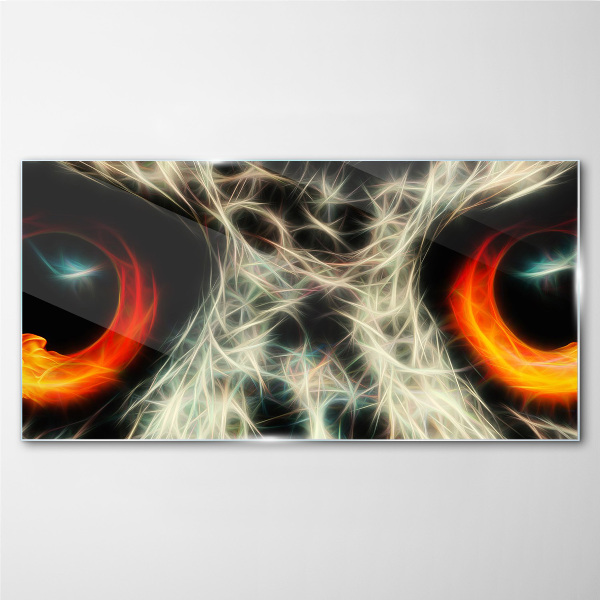 Eyes of Fire and Mystery Wall art on glass