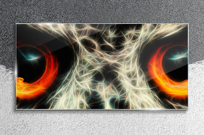 Eyes of Fire and Mystery Wall art on glass
