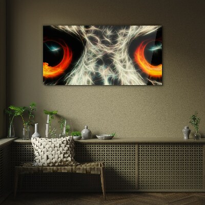 Eyes of Fire and Mystery Wall art on glass