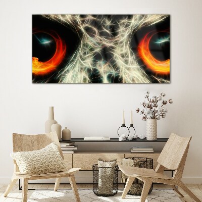 Eyes of Fire and Mystery Wall art on glass