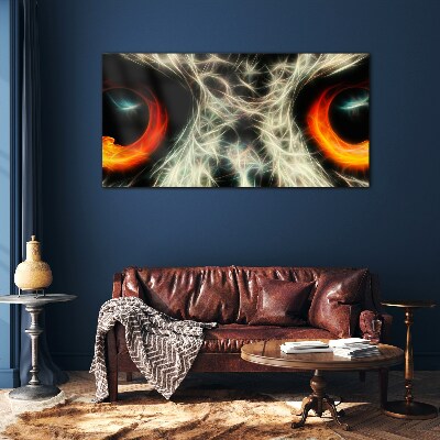 Eyes of Fire and Mystery Wall art on glass
