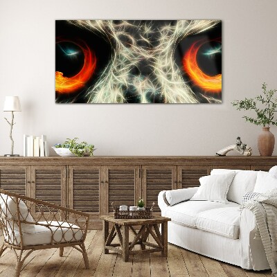 Eyes of Fire and Mystery Wall art on glass