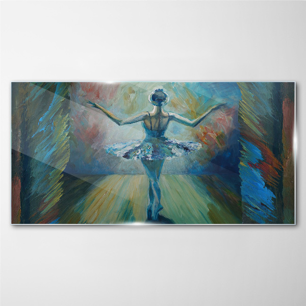 Dancer in a ballet dance Glass art print