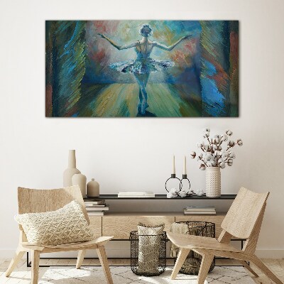 Abstract ballet dancer Glass Wall Art