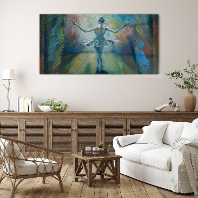 Dancer in a ballet dance Glass art print