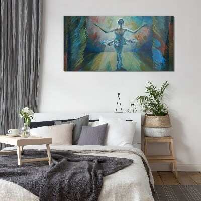 Dancer in a ballet dance Glass art print