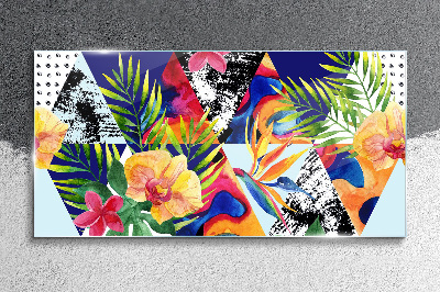 Tropical Mosaic of Colors Glass art print