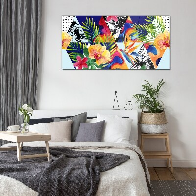 Tropical Mosaic of Colors Glass art print