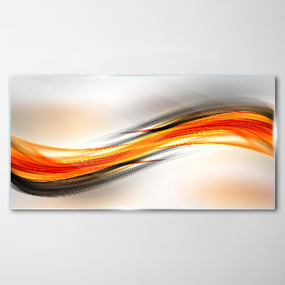 Dynamic color waves Wall art on glass