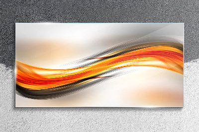 Dynamic color waves Wall art on glass