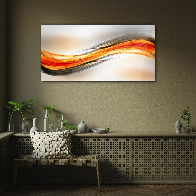 Dynamic color waves Wall art on glass