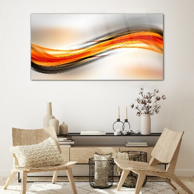 Dynamic color waves Wall art on glass