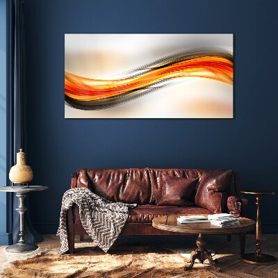 Dynamic color waves Wall art on glass