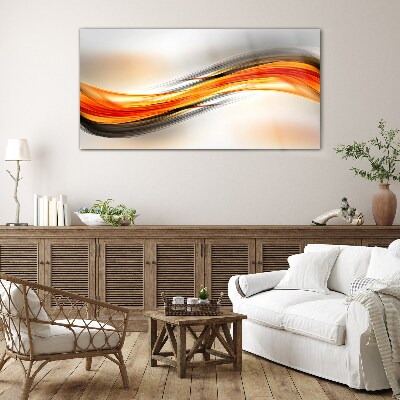 Dynamic color waves Wall art on glass