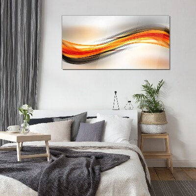 Dynamic color waves Wall art on glass
