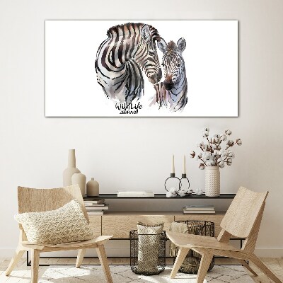 Animal zebra stripes Glass Wall Art