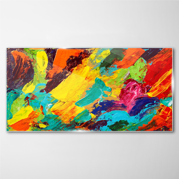 Vivid colors in an abstract dance Glass art print