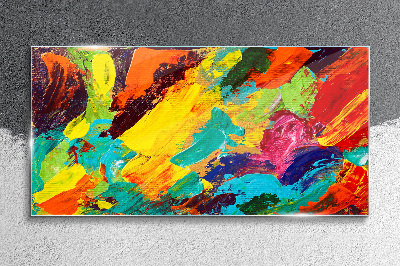 Vivid colors in an abstract dance Glass art print