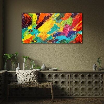 Vivid colors in an abstract dance Glass art print