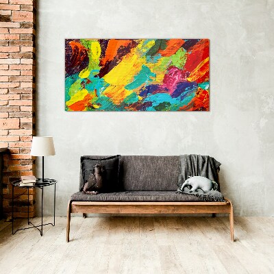 Vivid colors in an abstract dance Glass art print